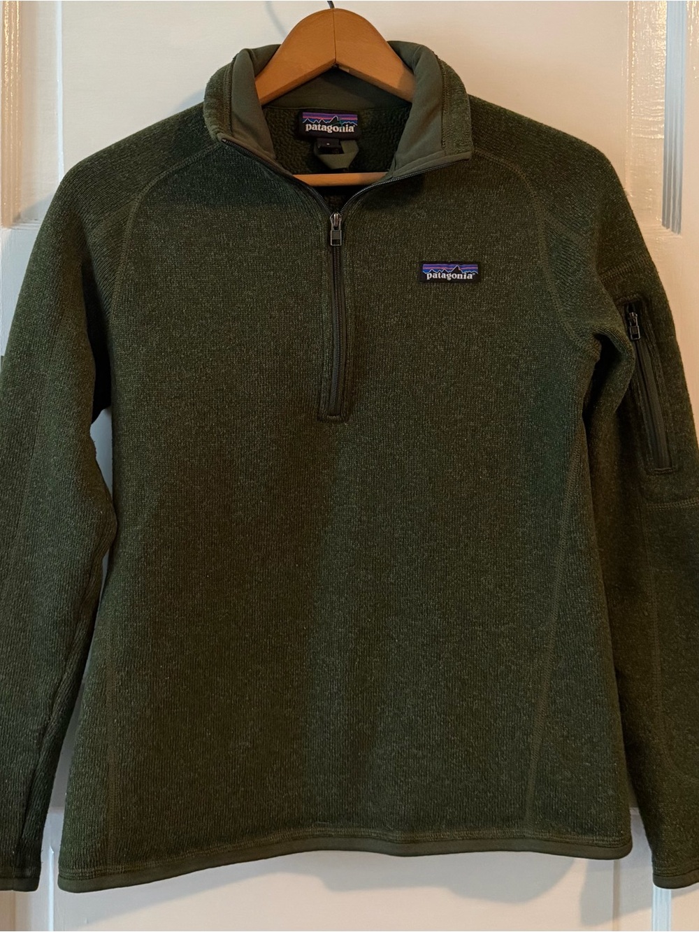 Patagonia Better Sweater 1/4-Zip Fleece Pullover Jacket Green Size S